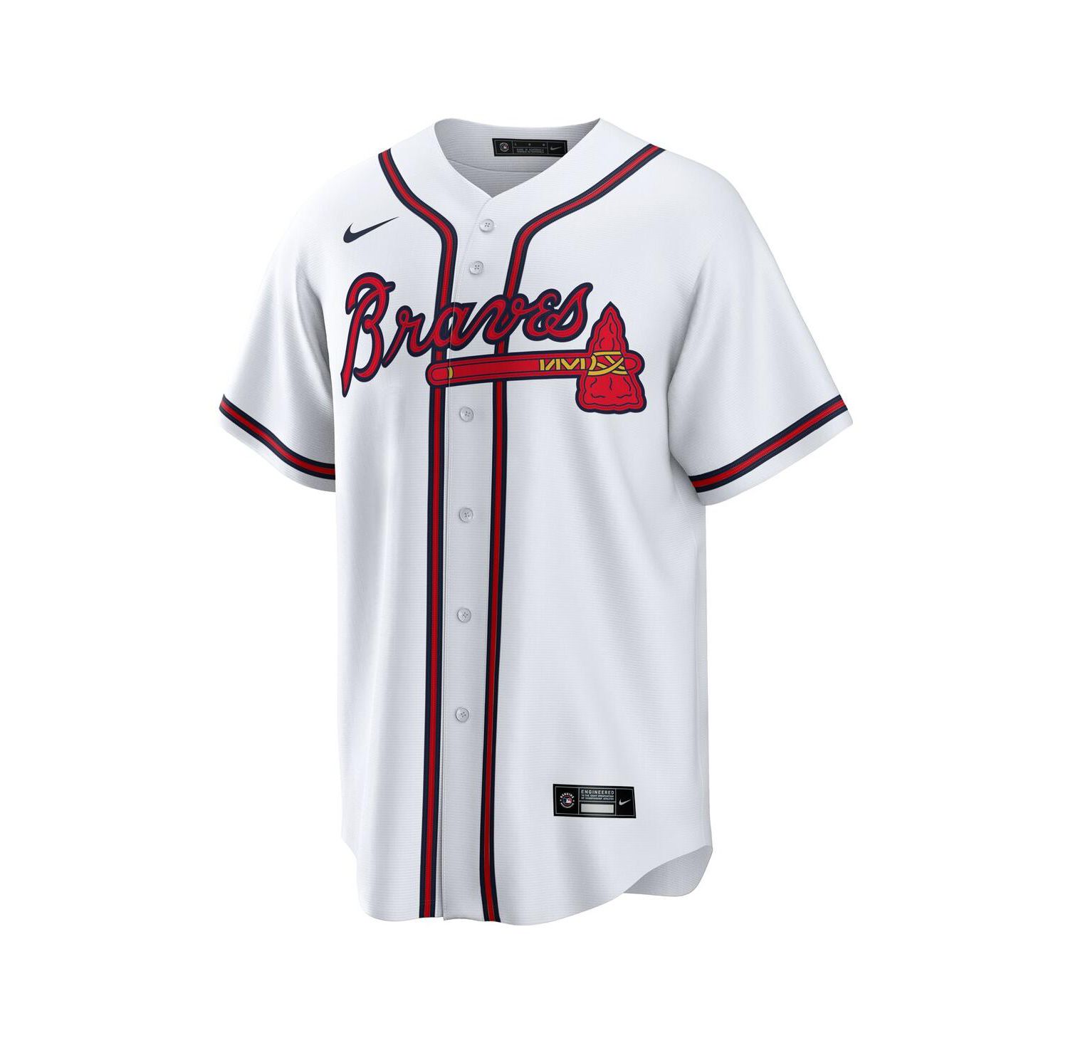 Men's White Atlanta Braves 1 Groom Home Replica Jersey