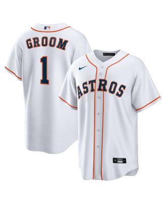 Nike - Men's&nbsp;White Houston Astros 1 Groom Home Replica Jersey