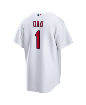 Men's&nbsp;White St. Louis Cardinals 1 Dad Home Replica Jersey