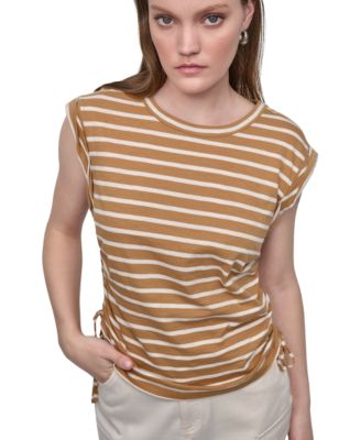 Women's Side-Tie Ruched Sleeveless T-Shirt