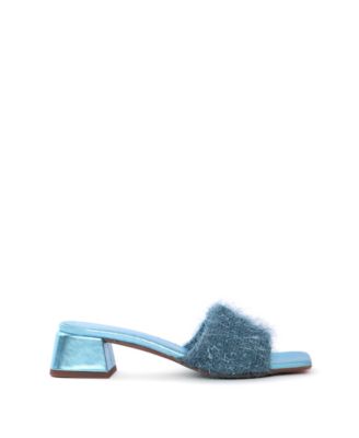 Merida Fuzzy Sandal Heeled Mule