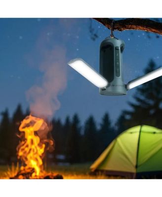 10,000mAh Rechargeable LED Lantern with Power Bank – Compact Folding Tent Light with Red Mode, USB Charging, Adjustable Brightness & Tripod Mount – Lightweight Emergency Light for Camping, Home, and Outdoor Use