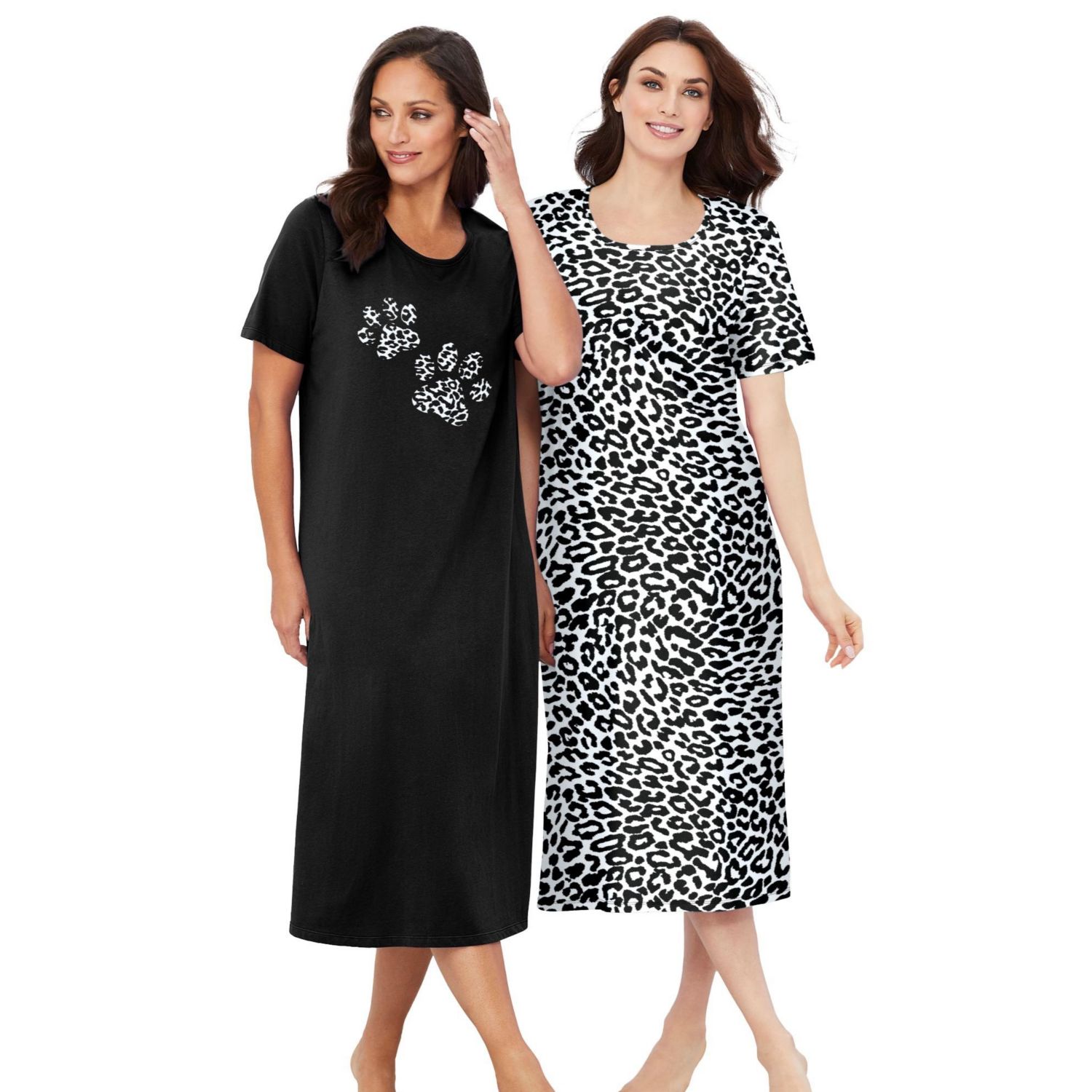 Women's Dreams and Co. 2-Pack Long Sleepshirts