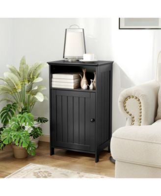 Bathroom Freestanding  Adjustable Shelf Floor Storage Cabinet