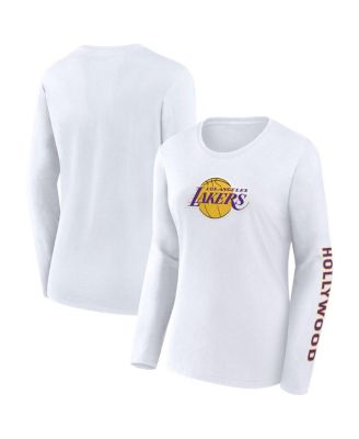 Fanatics - Women's White Los Angeles Lakers Long Sleeve T-Shirt