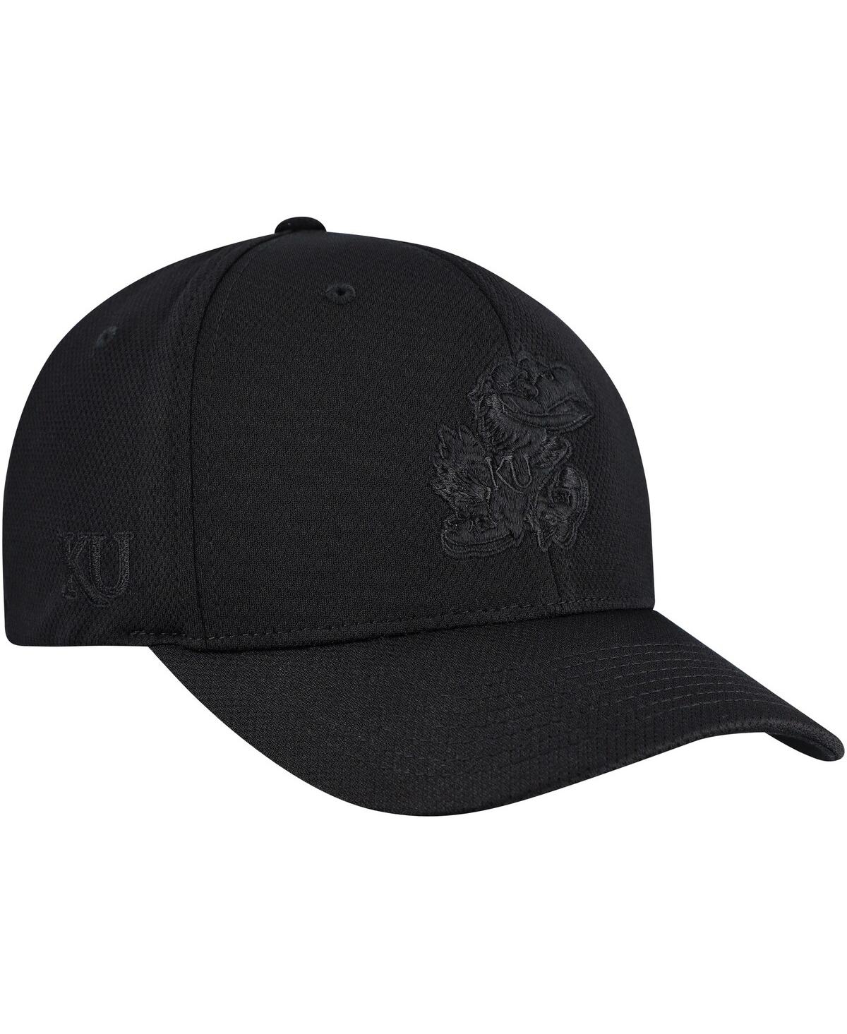 Top Of The World Men's Black Kansas Jayhawks Reflex Performance Flex Hat