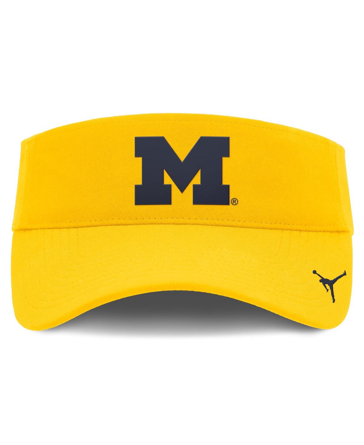 JORDAN MEN'S MAIZE MICHIGAN WOLVERINES ACE PERFORMANCE ADJUSTABLE VISOR HAT 