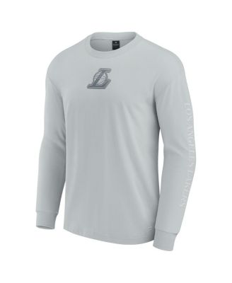 Men's Gray Los Angeles Lakers Elements Strive Long Sleeve T-Shirt