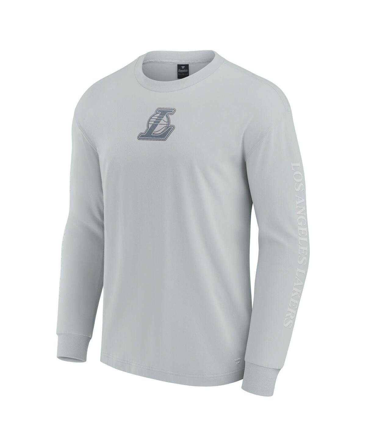 Fanatics Men's Gray Los Angeles Lakers Elements Strive Long Sleeve T-shirt