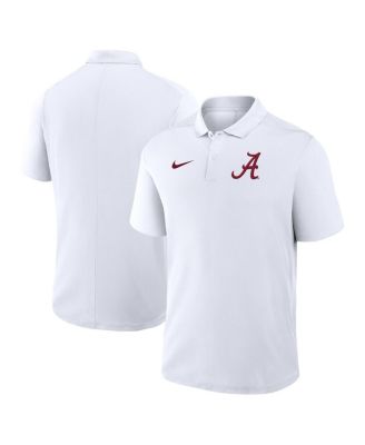 Nike - Men's White Alabama Crimson Tide Primetime Victory Primary Logo Performance Polo Shirt
