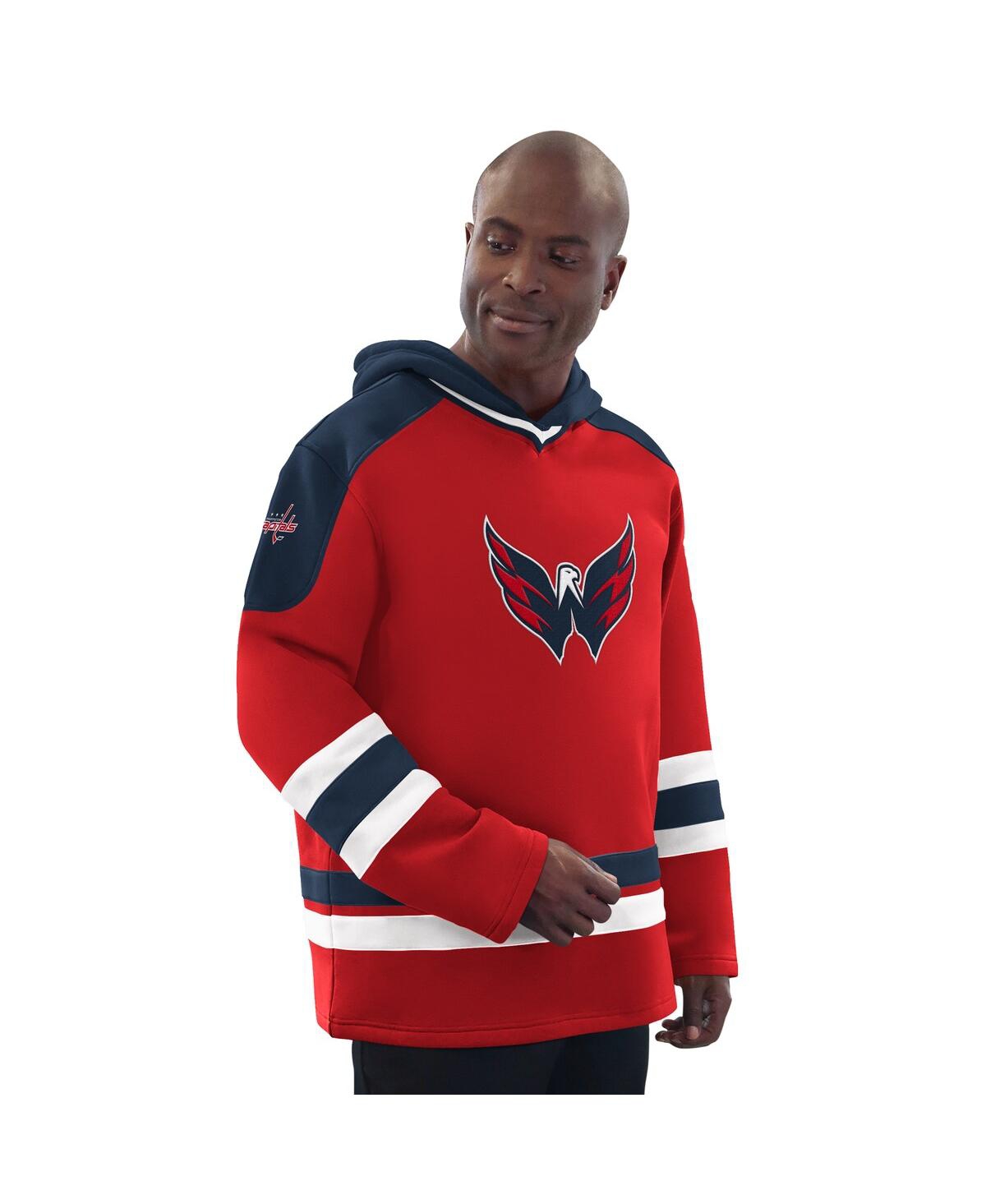 Men's Red/Navy Washington Capitals Hockey Pullover Hoodie - Red, Navy