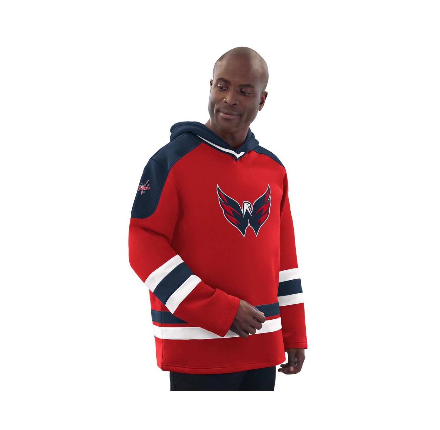 Men's Red/Navy Washington Capitals Hockey Pullover Hoodie