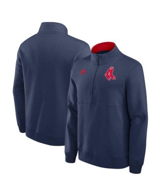 Nike - Men's Navy Boston Red Sox Cooperstown Collection Fleece Half-Zip Pullover Sweatshirt