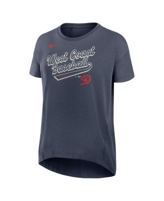 Women's Charcoal Los Angeles Dodgers 2025 City Connect Flowy Fashion Tri-Blend Performance T-Shirt