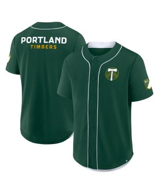 Fanatics - Men's Green Portland Timbers Injury Time Baseball Jersey