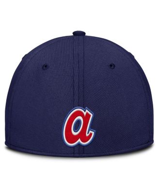 Men's Gray/Navy Atlanta Braves Rise Swoosh Performance Flex Hat
