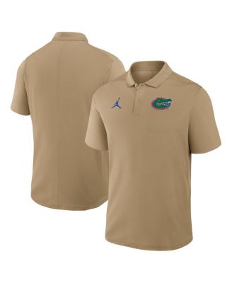 Jordan - Men's Tan Florida Gators Primetime Victory Primary Logo Performance Polo Shirt