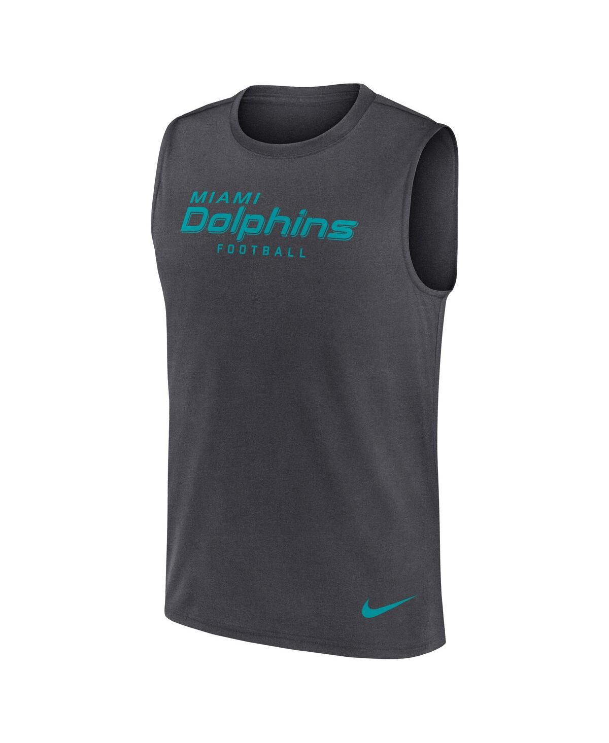 Nike Men's Gray Miami Dolphins Primetime Legend Performance Muscle Tank Top In Gray