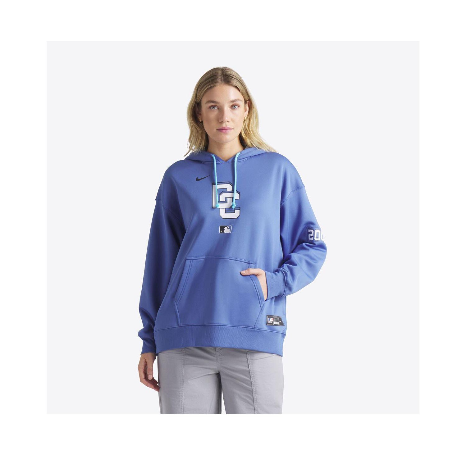 Women's Blue Washington Nationals 2025 City Connect Authentic Collection Performance Pullover Hoodie