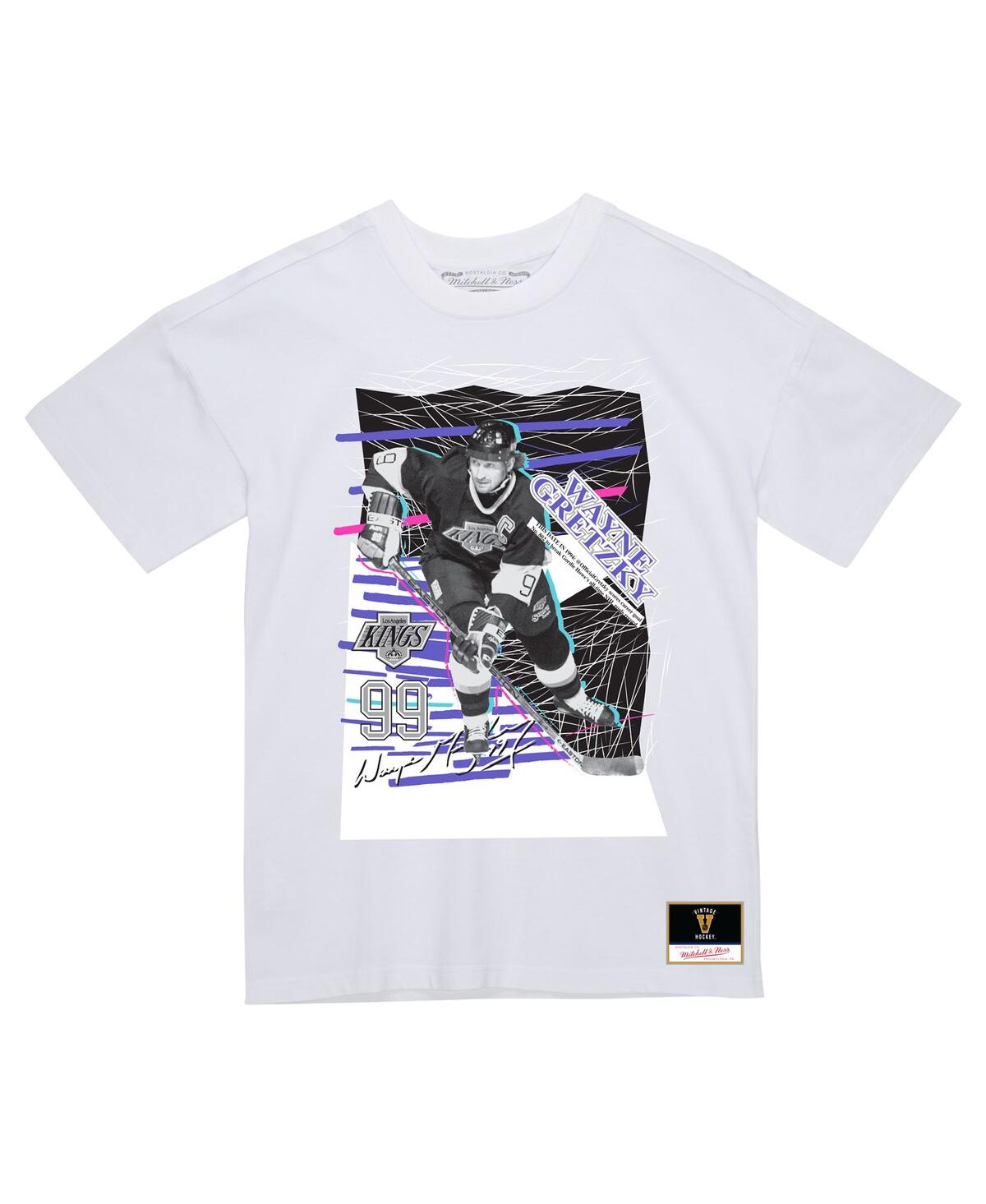 Mitchell & Ness Men's Wayne Gretzky White Los Angeles Kingsâ Streak T-shirt In White