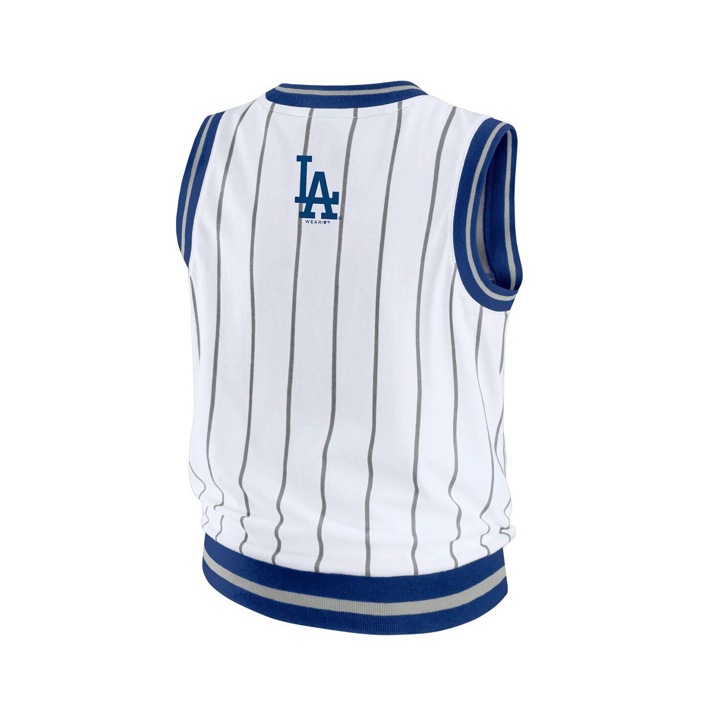 Женский топ WEAR by Erin Andrews White Los Angeles Dodgers Sporty — фото 3