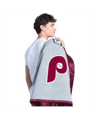 Men's Burgundy Philadelphia Phillies Cooperstown Collection Point Man Full-Snap Coaches Jacket