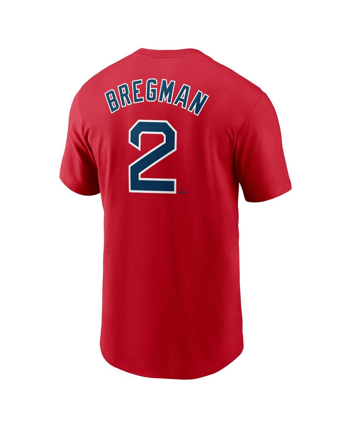 Nike Men's Alex Bregman Red Boston Red Sox Fuse Name Number T-shirt In Red