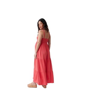 Maternity Smocked Bodice Maxi Dress