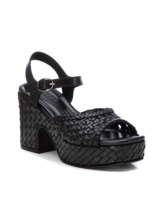 Carmela Leather Collection Women's Heeled Sandals By XTI