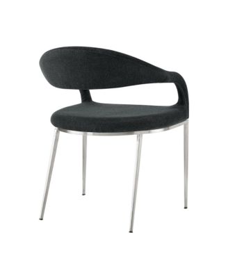 Modern Open Back Upholstered Dining Arm Chairs – Set of 2