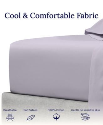 Soft 400 Thread Count Cotton Deep Pocket Fitted Sheet Only, Twin XL