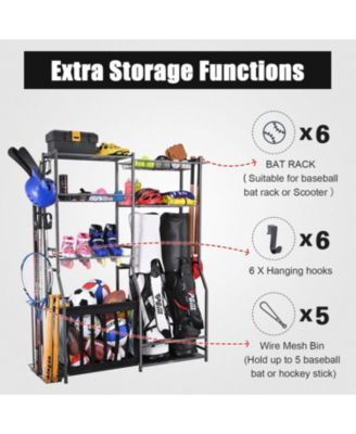 Weight Capacity Sports Organizers Rack for Garage Storage