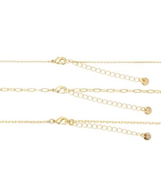 Cubic Zirconia Beaded Layered Necklace Set