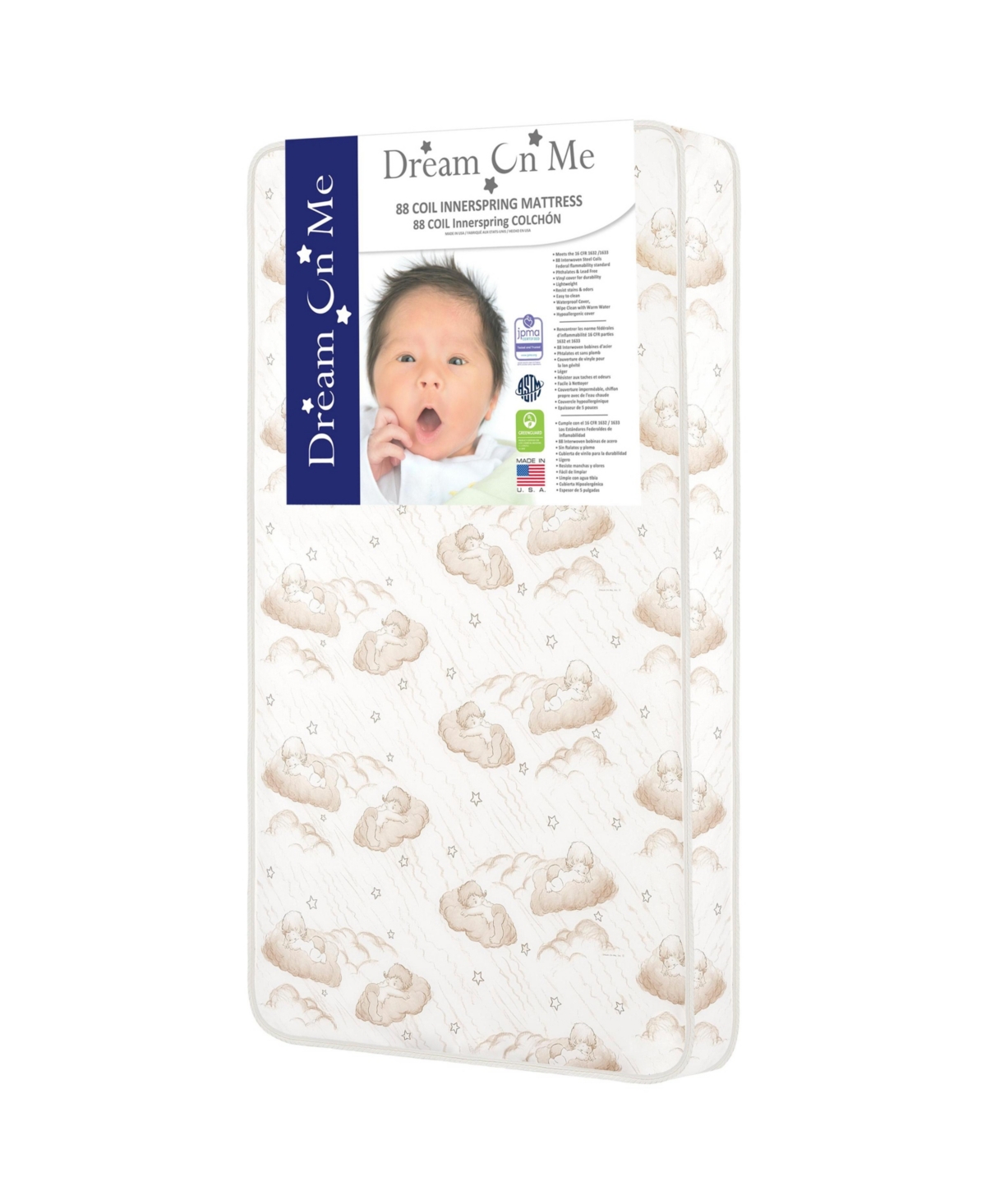 Dream On Me Twilight 5" 88 Coil Inner Spring Crib And Toddler Mattress, Greenguard Gold Certified