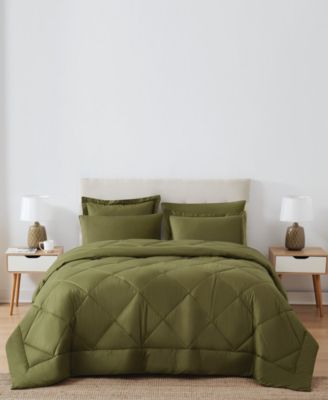 Oversized Cotton Percale 3-Pc. Comforter Set, Full/Queen