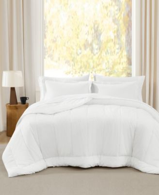 Brooklyn Loom Oversized Cotton Percale 3-Pc. Comforter Set, Full/Queen