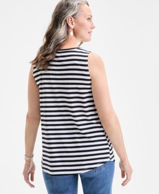 Women's Printed V-Neck Tank, Exclusively at Macy's