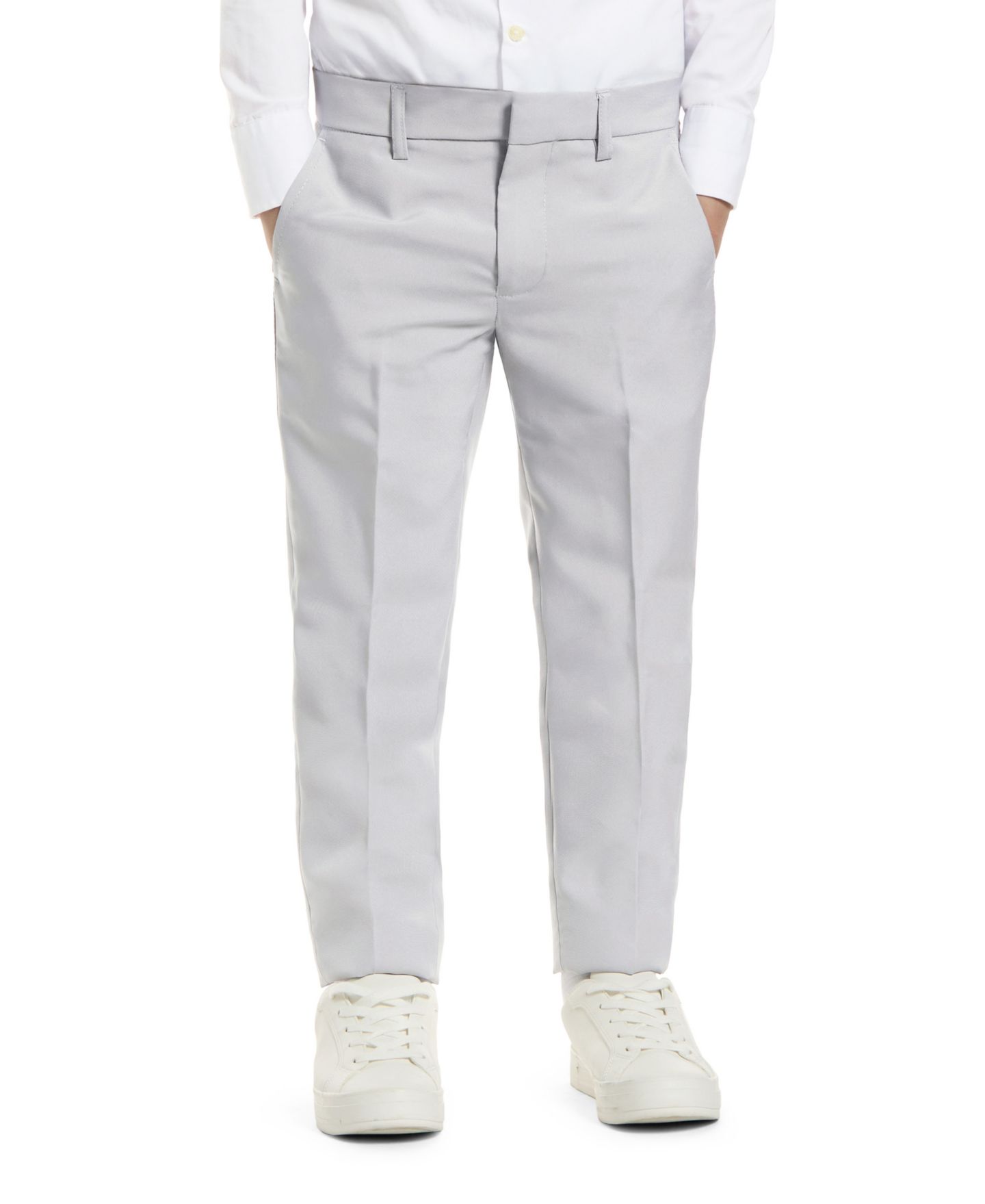 Пиджак OppoSuits Groovy Grey Slim Fit Solid Suit Including Blazer, Pants and Clip-On-Tie для мальчиков — фото 5
