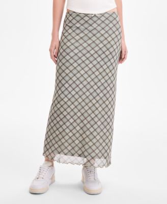 Juniors' Floral-Print Maxi Skirt