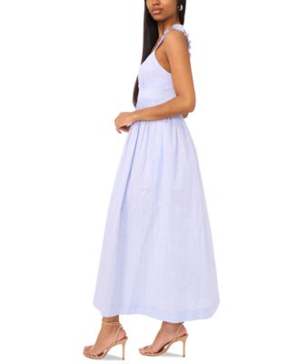 Women's The Olive Ruffled-Strap Pleated-Waist Dress