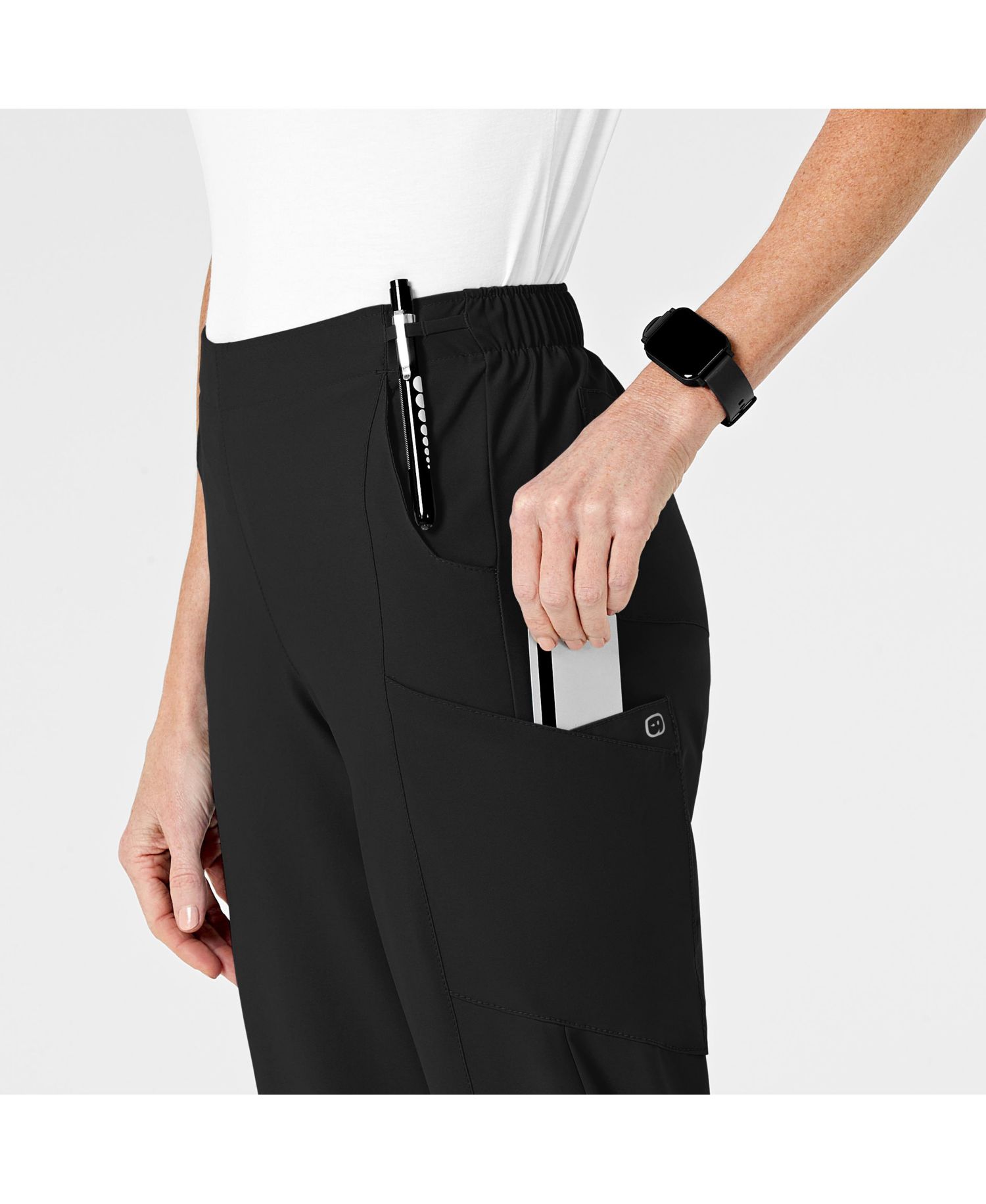 Plus Size W123 Flat Front Cargo Scrub Pant Regular