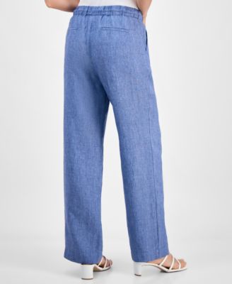 Women's 100% Linen Drawstring Pants, Created for Macy's