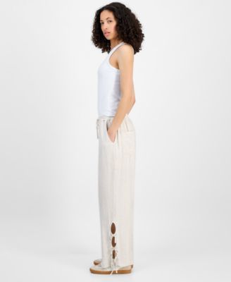 Women's Cutout Drawstring Pants, Exclusively at Macy's