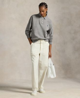 Women's Lightweight Fleece Quarter-Zip Sweatshirt