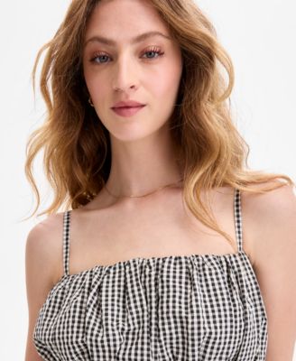 Women's Gingham Crop Top