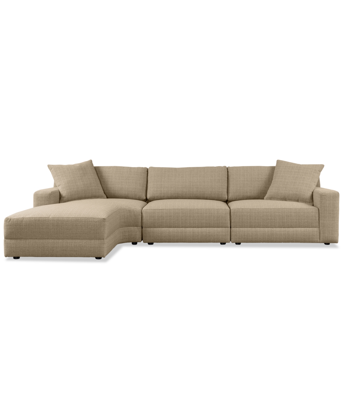 Macy's Mayela 3-pc. Fabric Chaise Sectional, Exclusively At