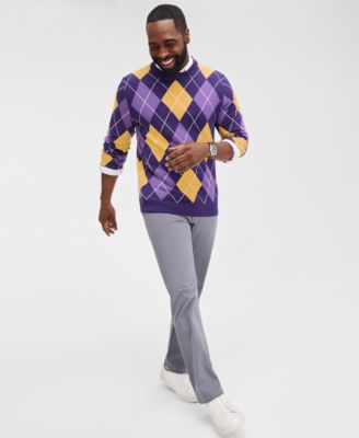 Men's Argyle Crewneck Sweater, Exclusively at Macy's