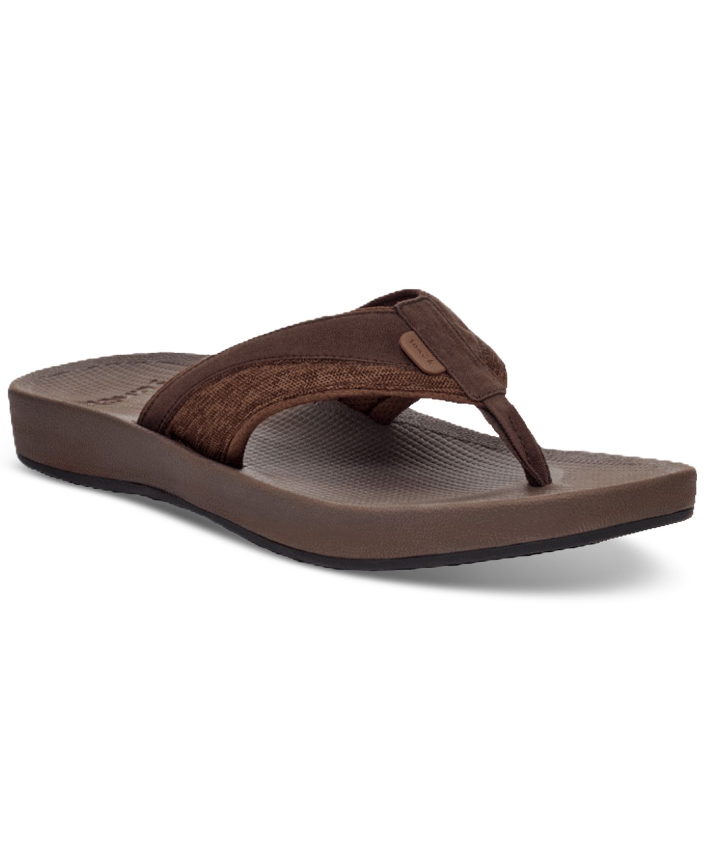 Мужские сандалии Sanuk Cosmic Seas Slip-On Thong, цвет: Коричневый — фото 1