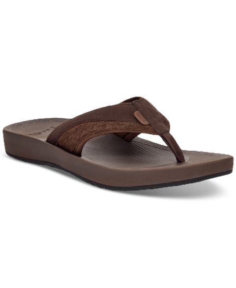 Мужские сандалии Sanuk Cosmic Seas Slip-On Thong, цвет: Коричневый