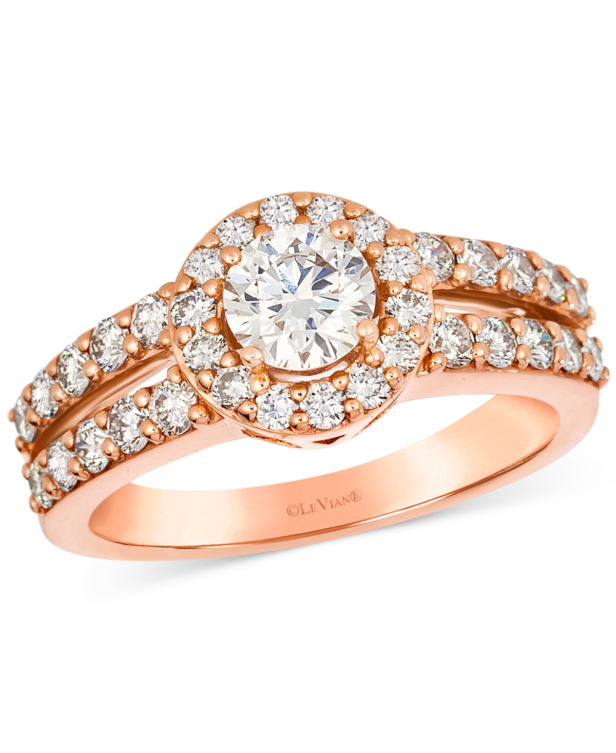 Nude Diamond Ring (1-1/4 ct. t.w.) in 14k Rose Gold - Rose Gold